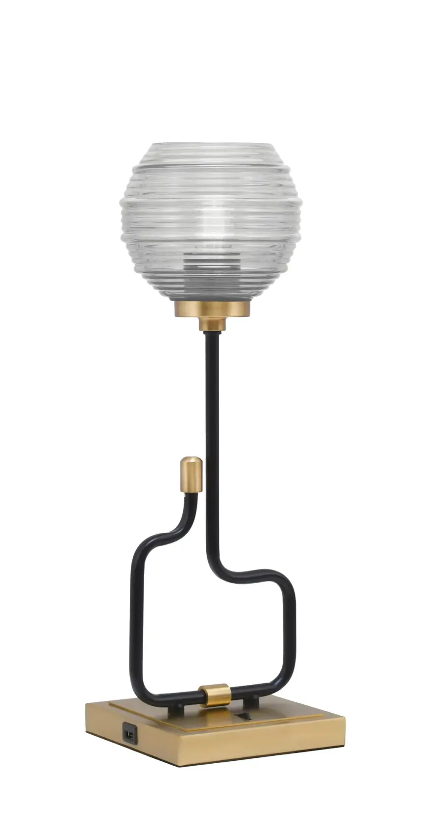 Modern Accent Lamp with Convenient USB Charging Ports - Image 1
