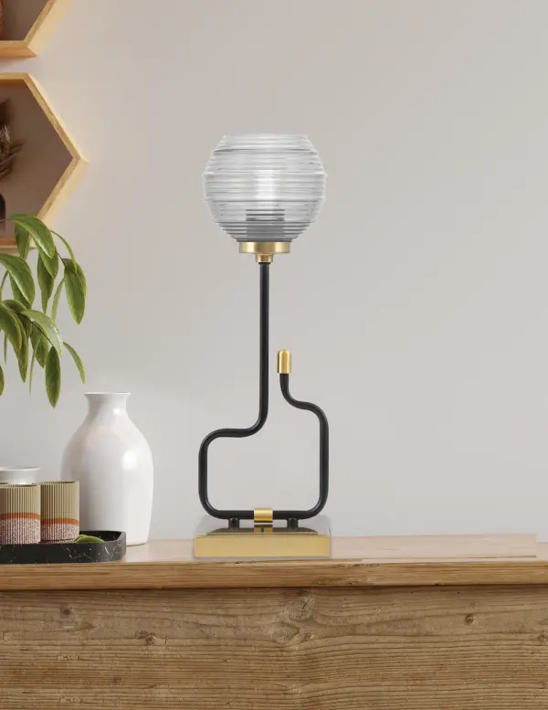 Modern Accent Lamp with Convenient USB Charging Ports - Image 3