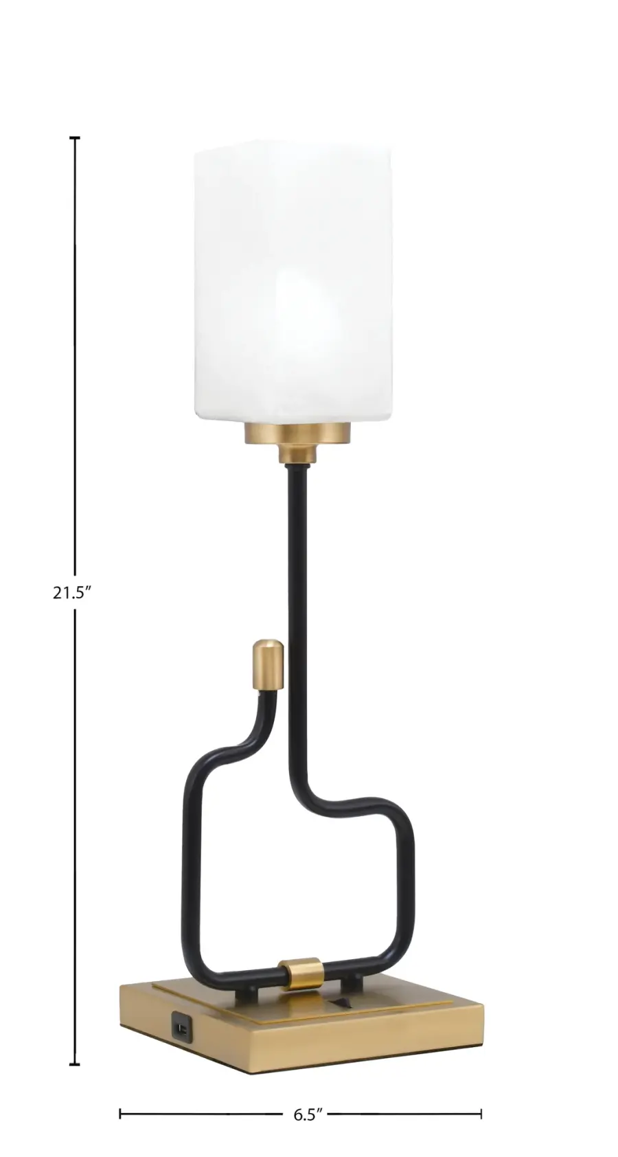 Modern Accent Lamp with Convenient USB Charging Ports - Image 2