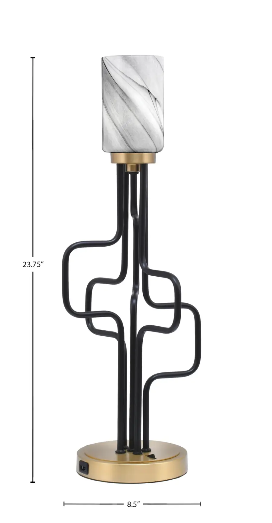 Stylish Accent Lamp with Modern USB Charging Convenience - Image 2