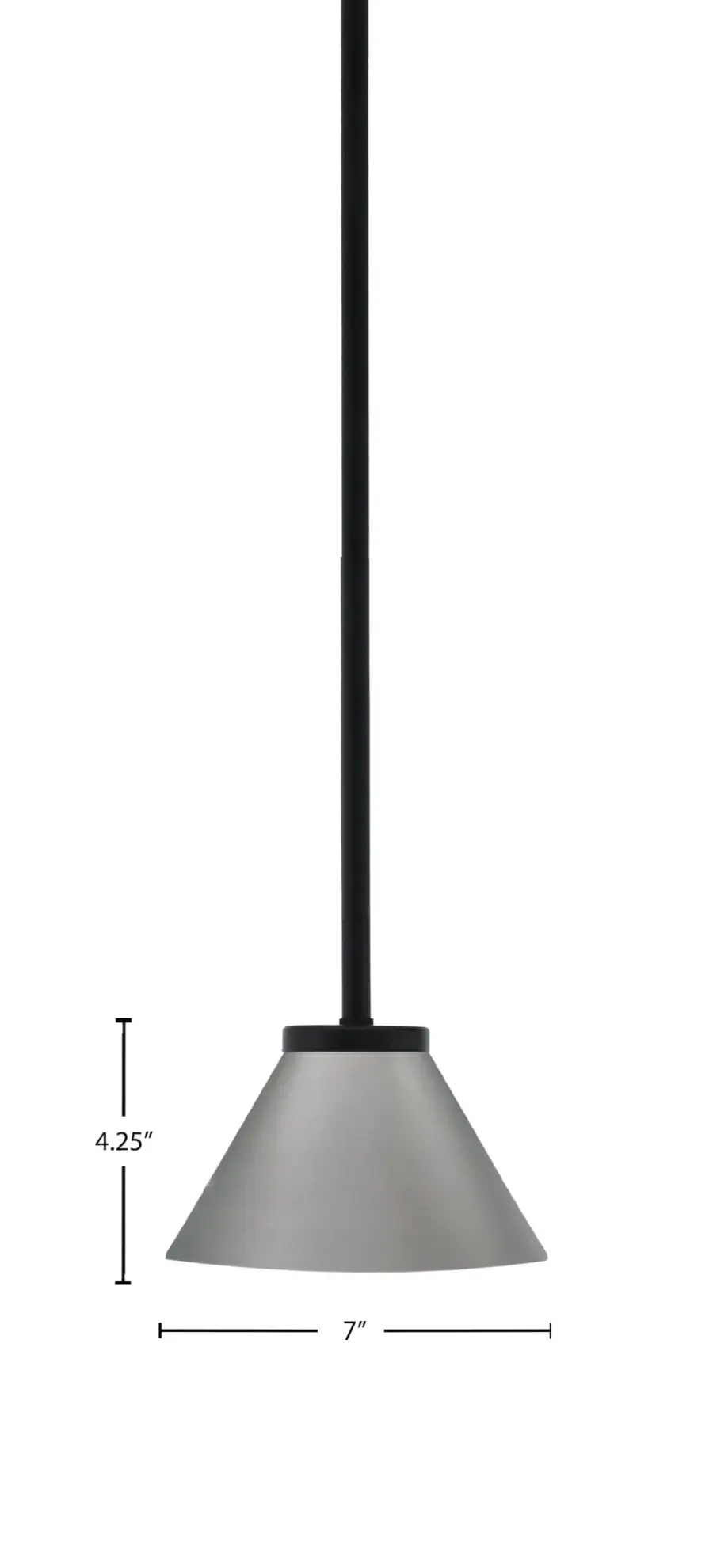 Sandia 1 Light Mini Pendant with Graphite Cone Shade - Image 2