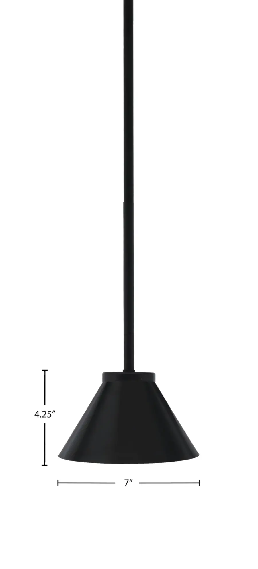 Sandia 1 Light Stem Mini Pendant in Matte Black - Image 2