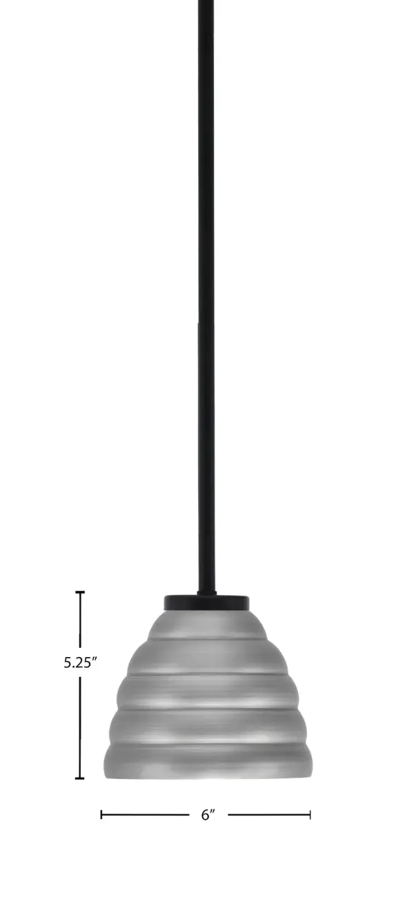 Sandia 1 Light Mini Pendant with Graphite Beehive Shade - Image 2