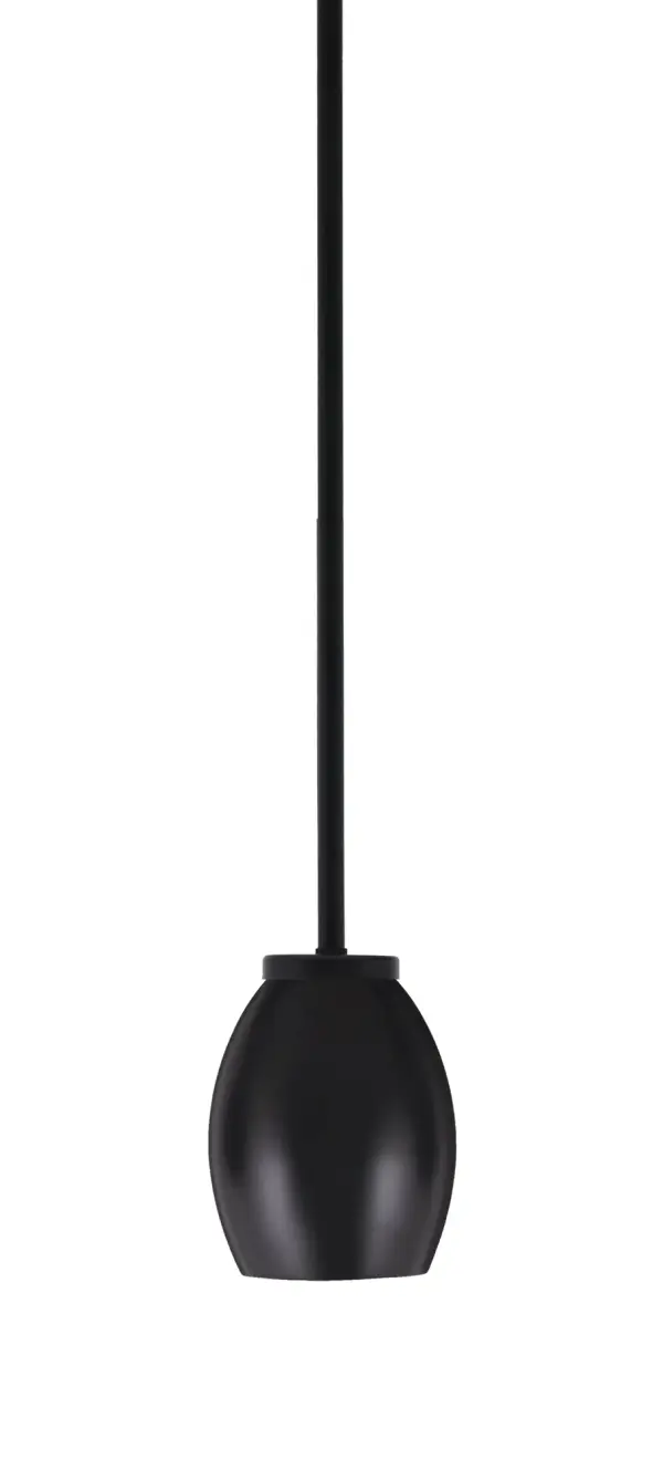 The Sandia mini pendant combines modern minimalist design with industrial flair. Its compact 5-inch oval shade and matte black finish make it perfect for task lighting over kitchen islands or creating ambiance in entryways.