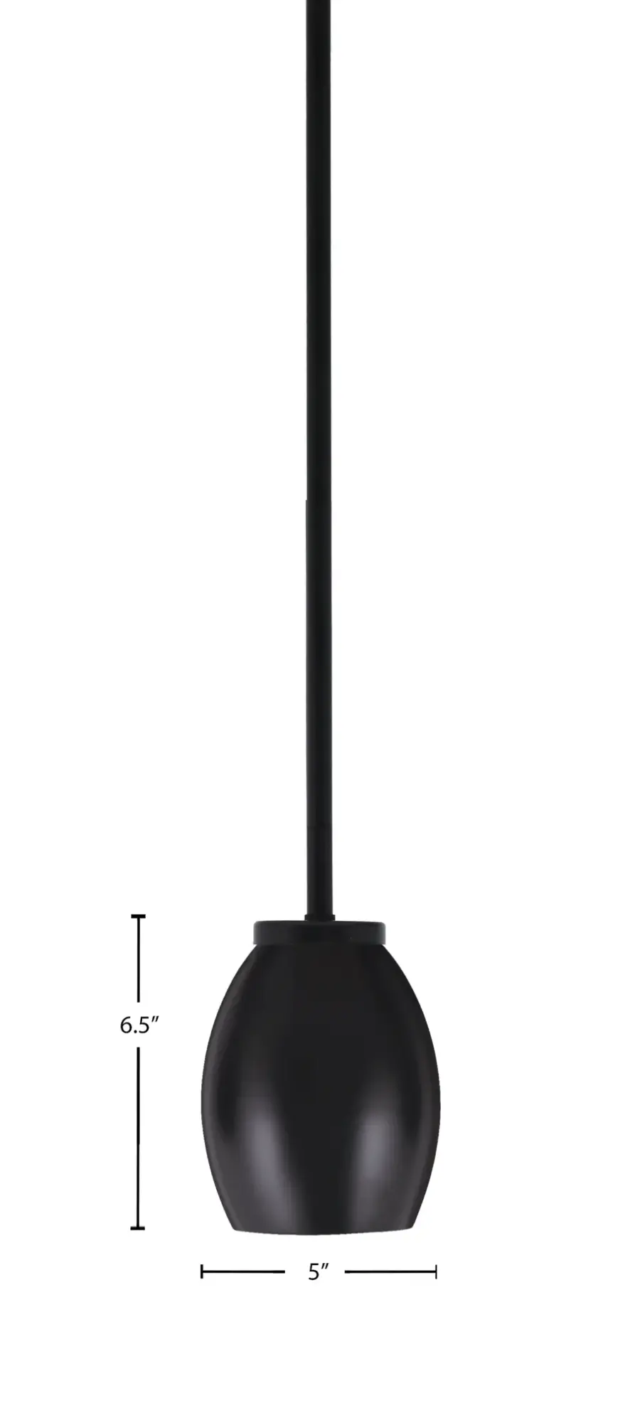 Sandia 1 Light Stem Mini Pendant in Matte Black - Image 2