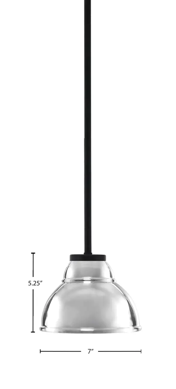 Sandia 1-Light Mini Pendant with Chrome Double Bubble Shade - Image 2