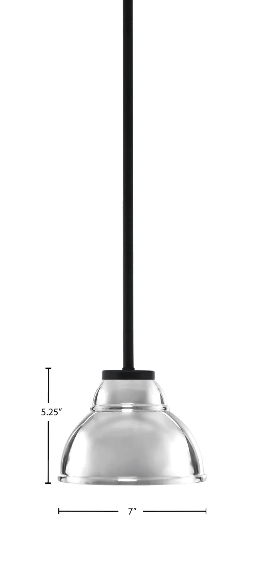 Sandia 1-Light Mini Pendant with Chrome Double Bubble Shade - Image 2