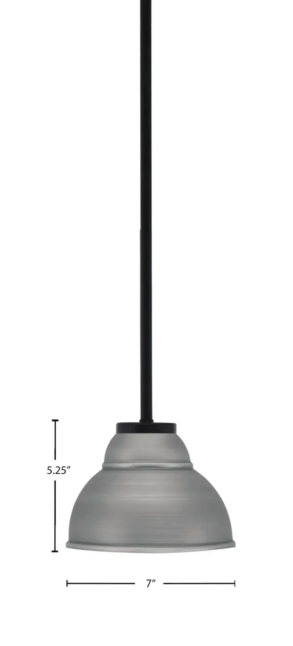 Sandia 1 Light Mini Pendant with Graphite Double Bubble Shade - Image 2