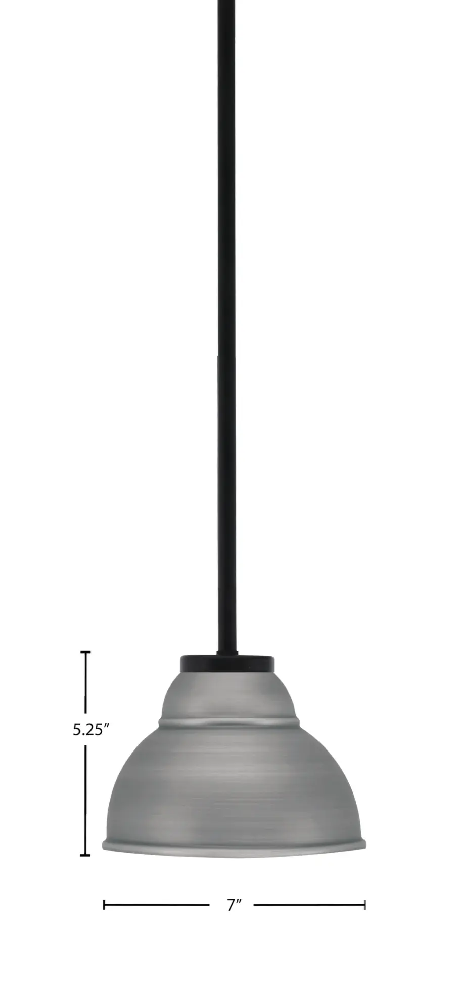 Sandia 1 Light Mini Pendant with Graphite Double Bubble Shade - Image 2