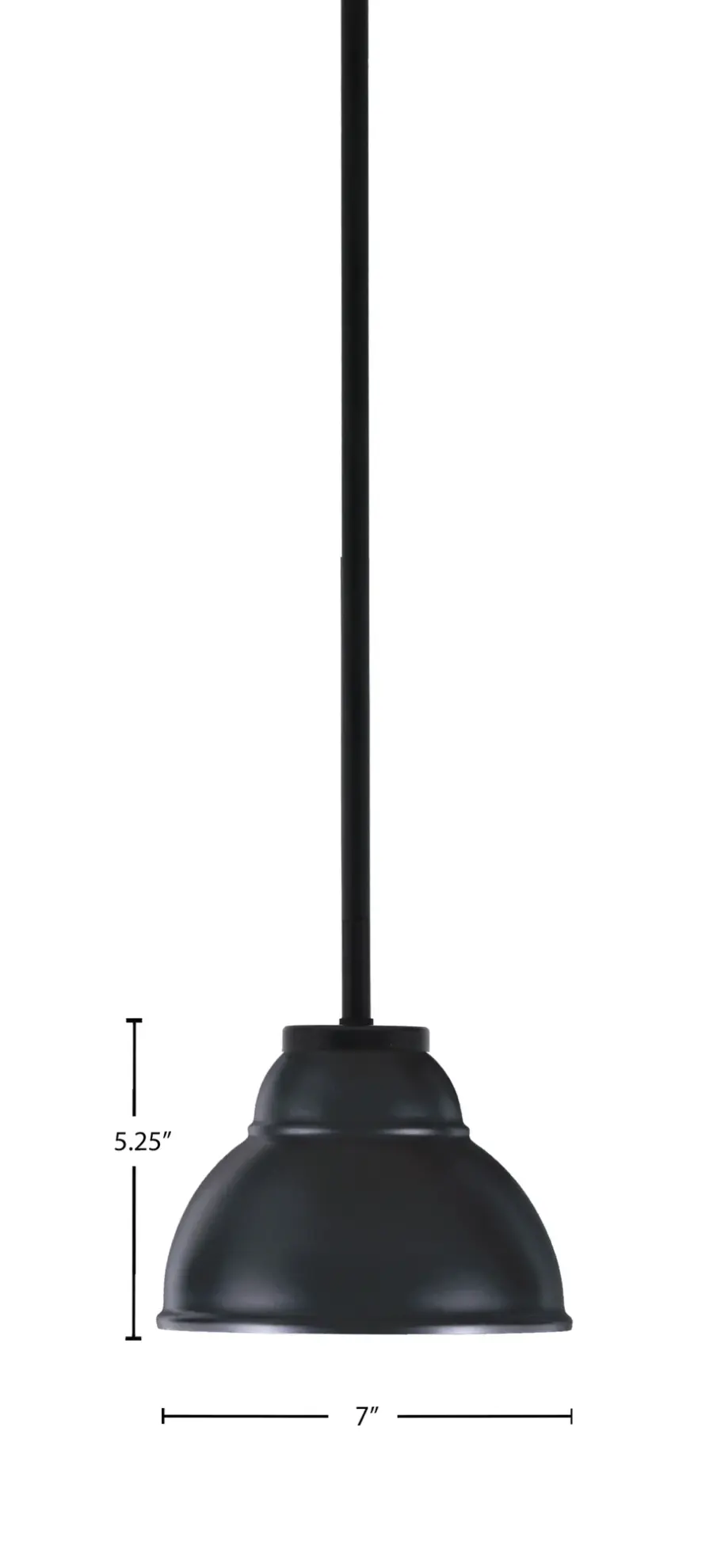 Sandia 1 Light Stem Mini Pendant in Matte Black - Image 2