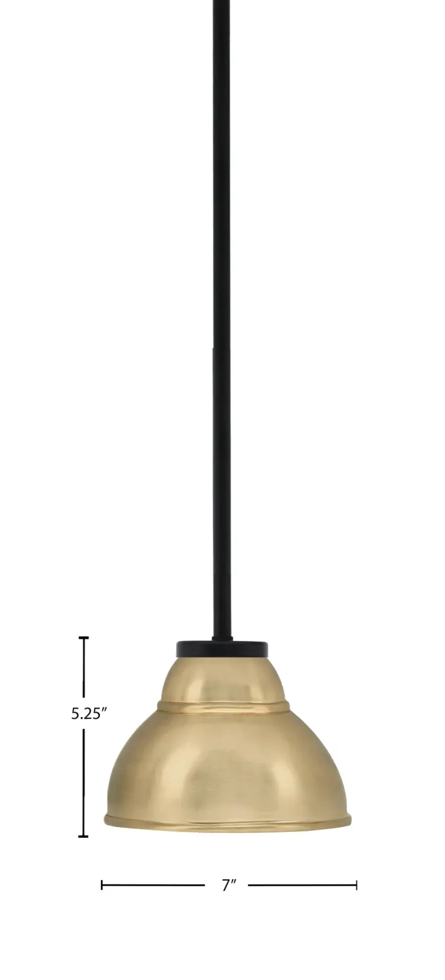 Sandia 1 Light Mini Pendant with New Aged Brass Shade - Image 2