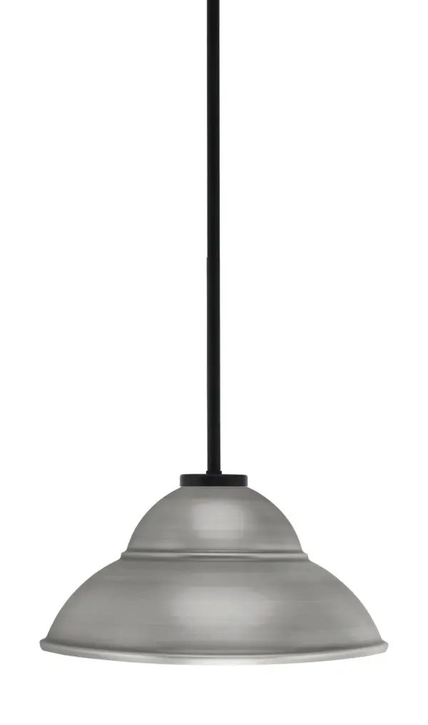 Sandia 1 Light Stem Pendant with Graphite Double Bubble Shade - Image 1