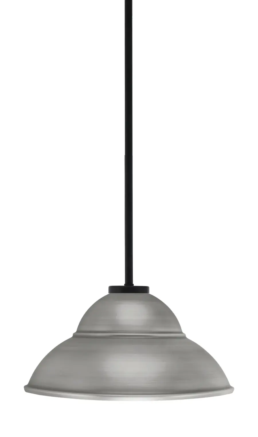 Sandia 1 Light Stem Pendant with Graphite Double Bubble Shade - Image 1