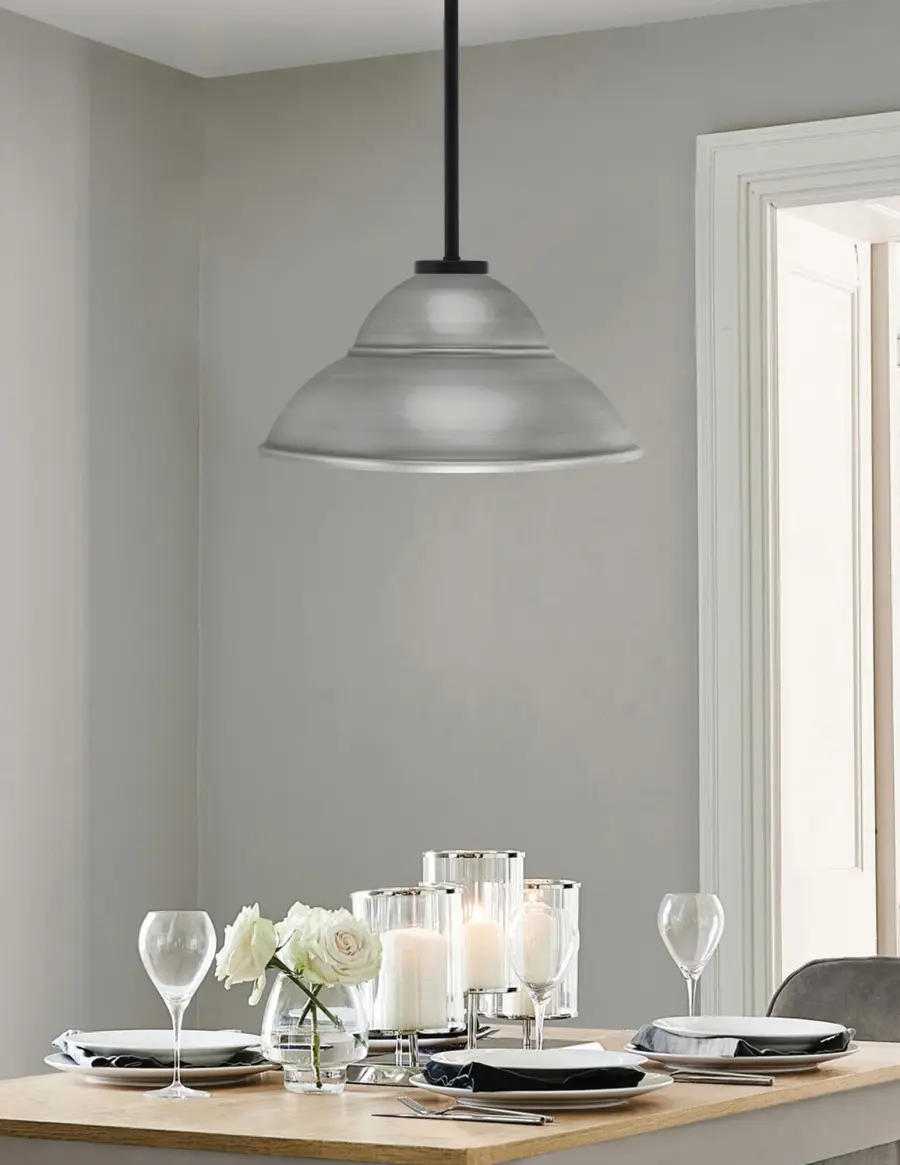 Sandia 1 Light Stem Pendant with Graphite Double Bubble Shade - Image 3