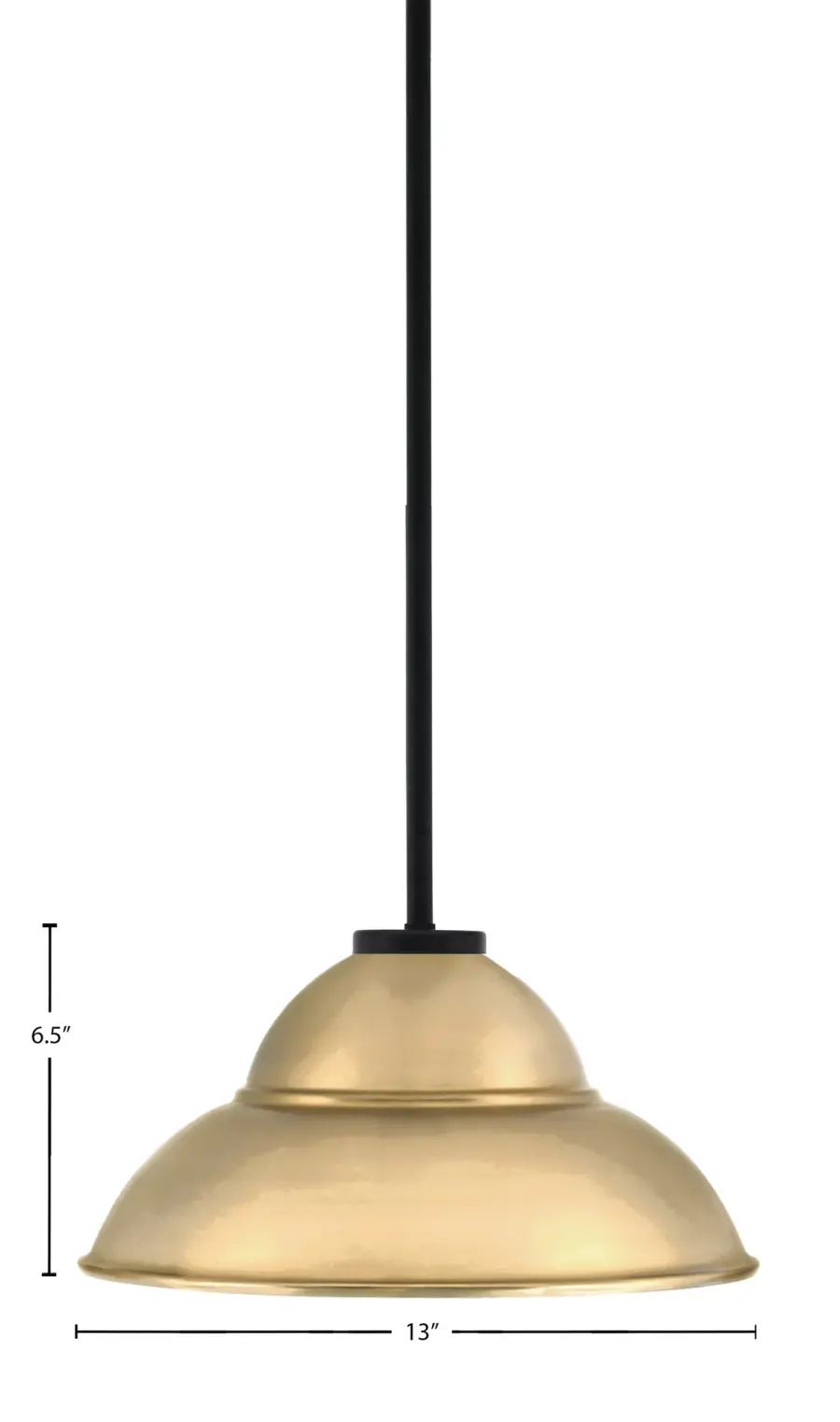 Sandia 1 Light Stem Pendant with Double Bubble Shade - Image 2