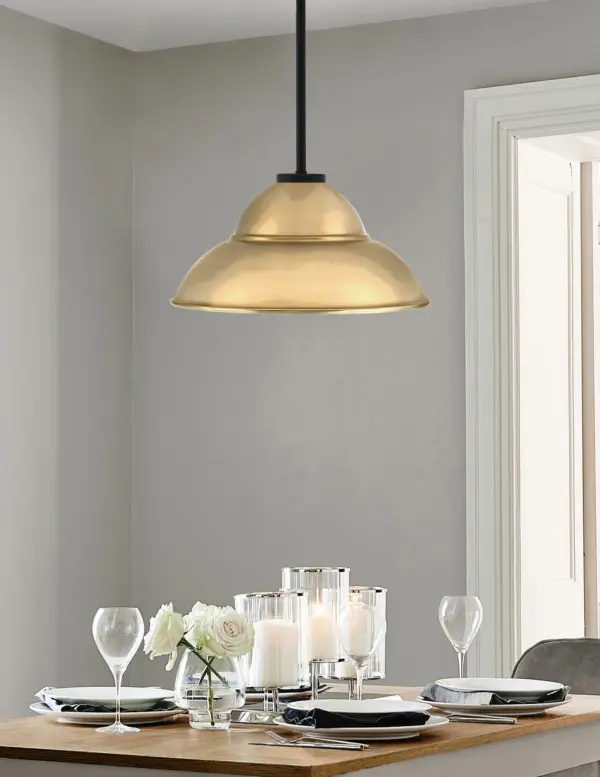 Sandia 1 Light Stem Pendant with Double Bubble Shade - Image 3