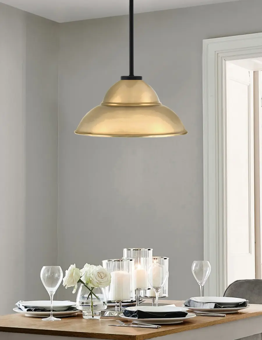 Sandia 1 Light Stem Pendant with Double Bubble Shade - Image 3