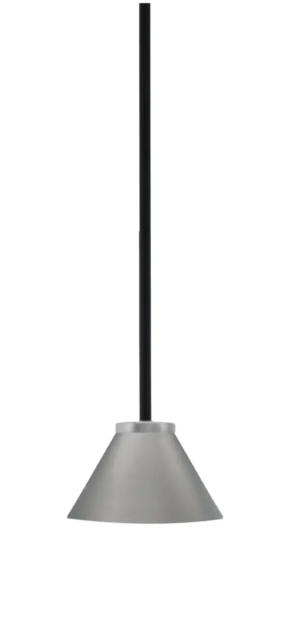 Sandia 1 Light Stem Mini Pendant in Matte Black & Graphite - Image 1