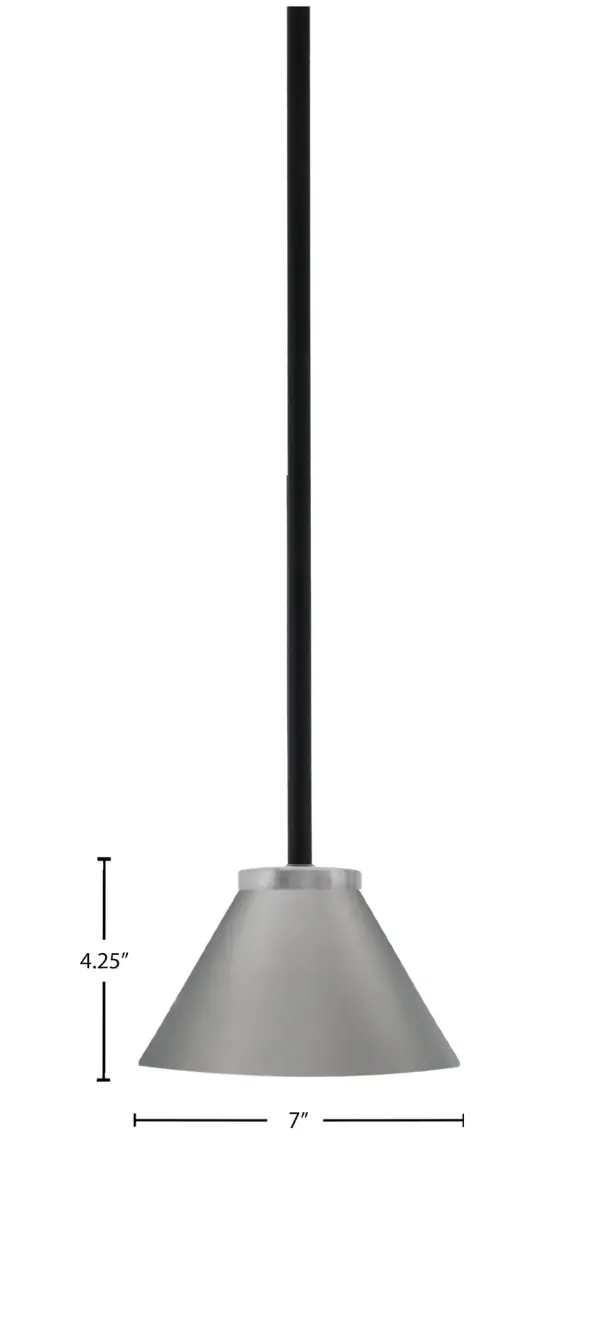 Sandia 1 Light Stem Mini Pendant in Matte Black & Graphite - Image 2