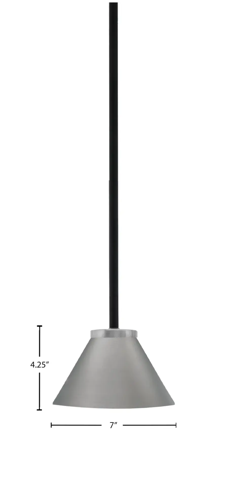 Sandia 1 Light Stem Mini Pendant in Matte Black & Graphite - Image 2