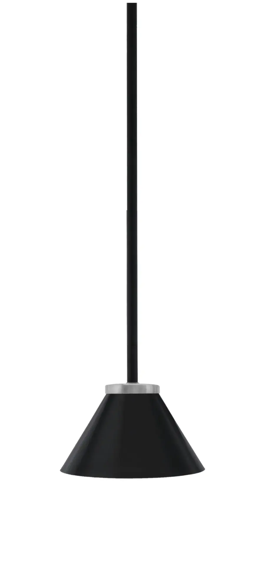 Sandia 1 Light Stem Mini Pendant in Matte Black & Graphite - Image 1