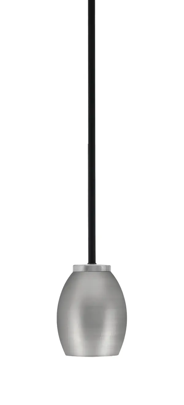 Sandia 1 Light Stem Mini Pendant in Matte Black & Graphite - Image 1