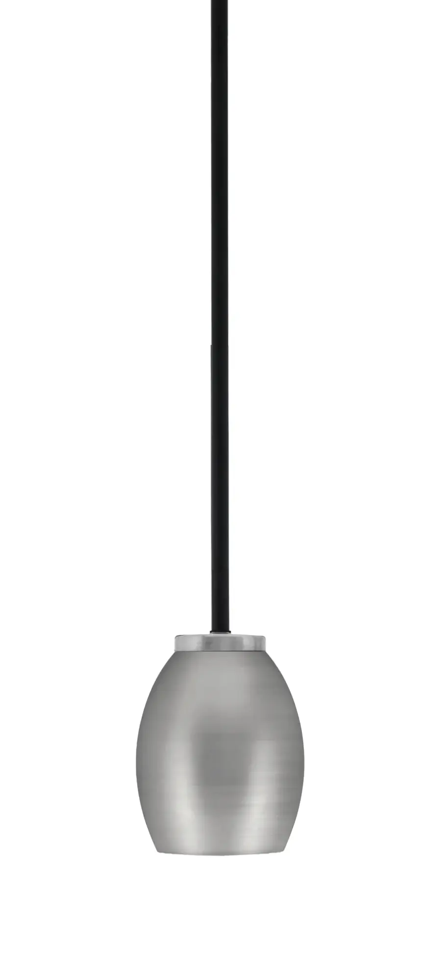 Sandia 1 Light Stem Mini Pendant in Matte Black & Graphite - Image 1