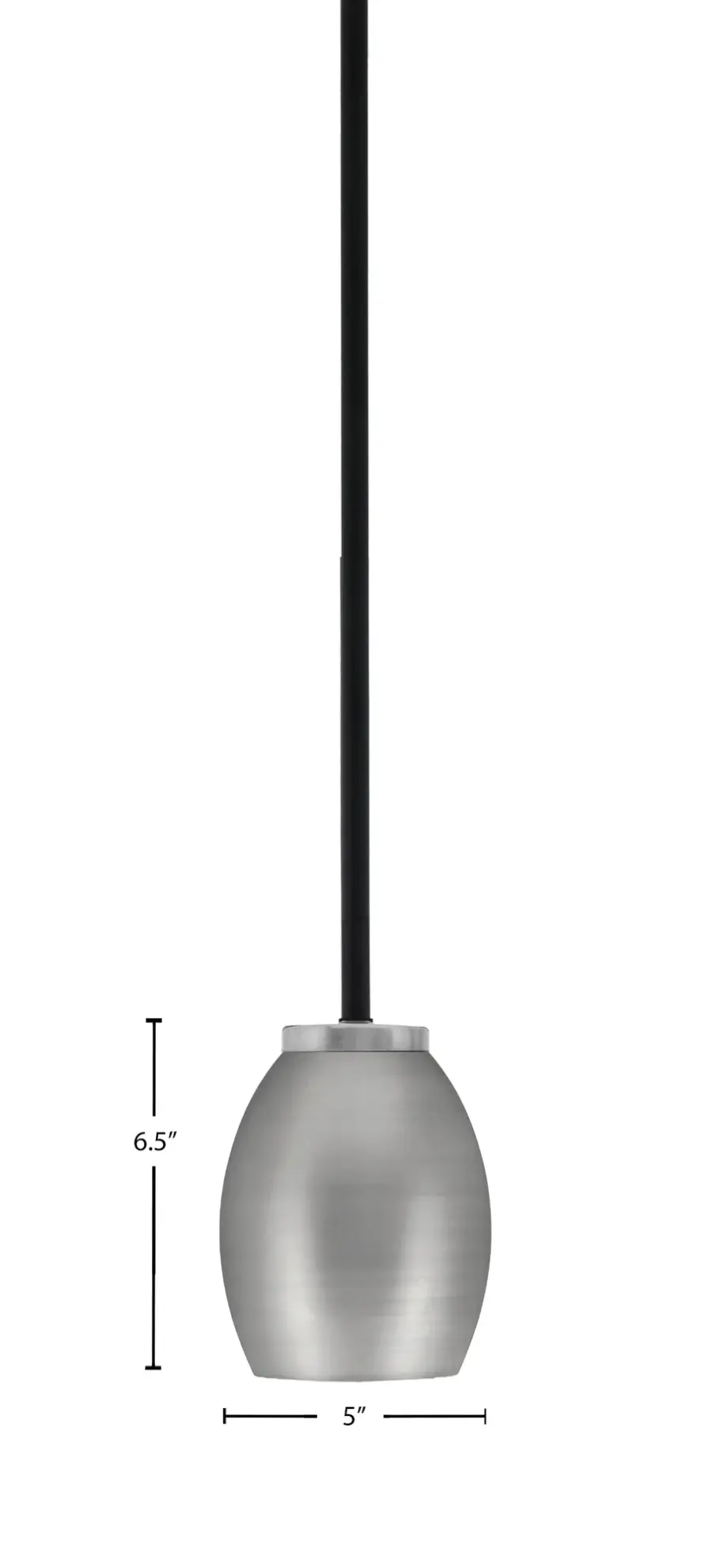 Sandia 1 Light Stem Mini Pendant in Matte Black & Graphite - Image 2
