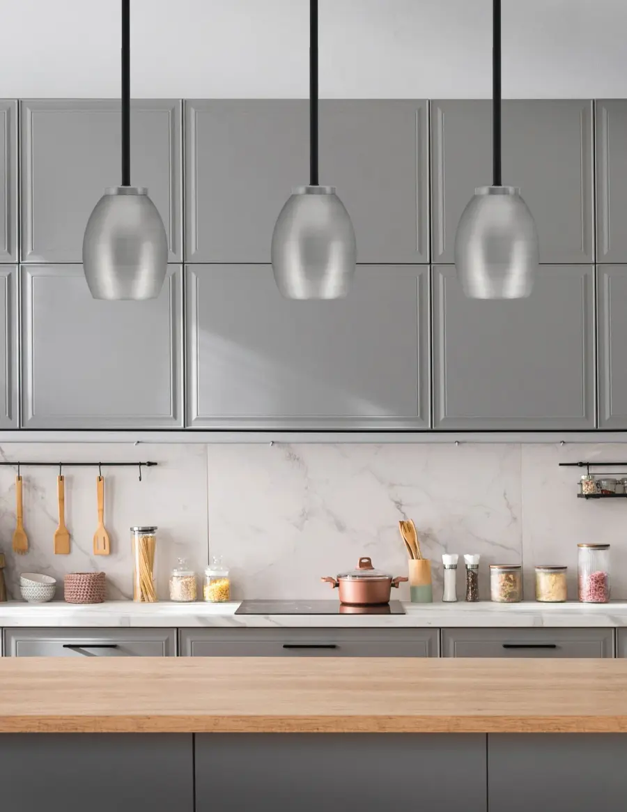 Sandia 1 Light Stem Mini Pendant in Matte Black & Graphite - Image 3
