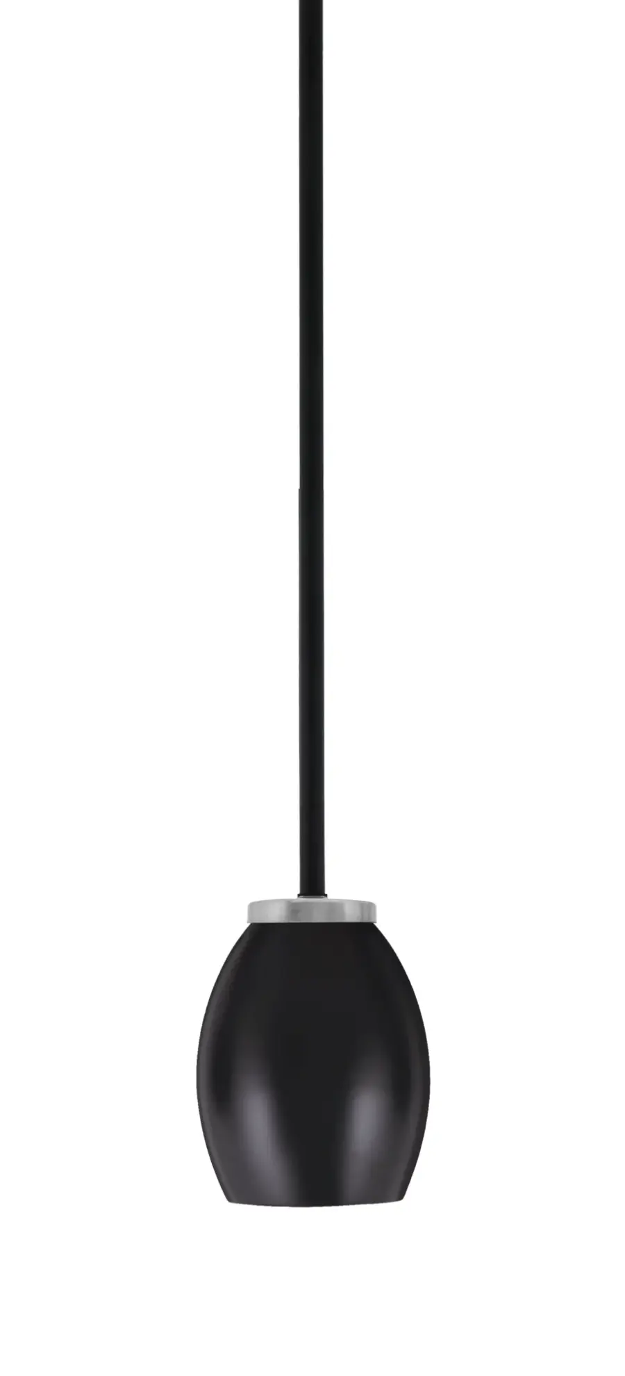 Sandia 1 Light Stem Mini Pendant in Matte Black & Graphite - Image 1