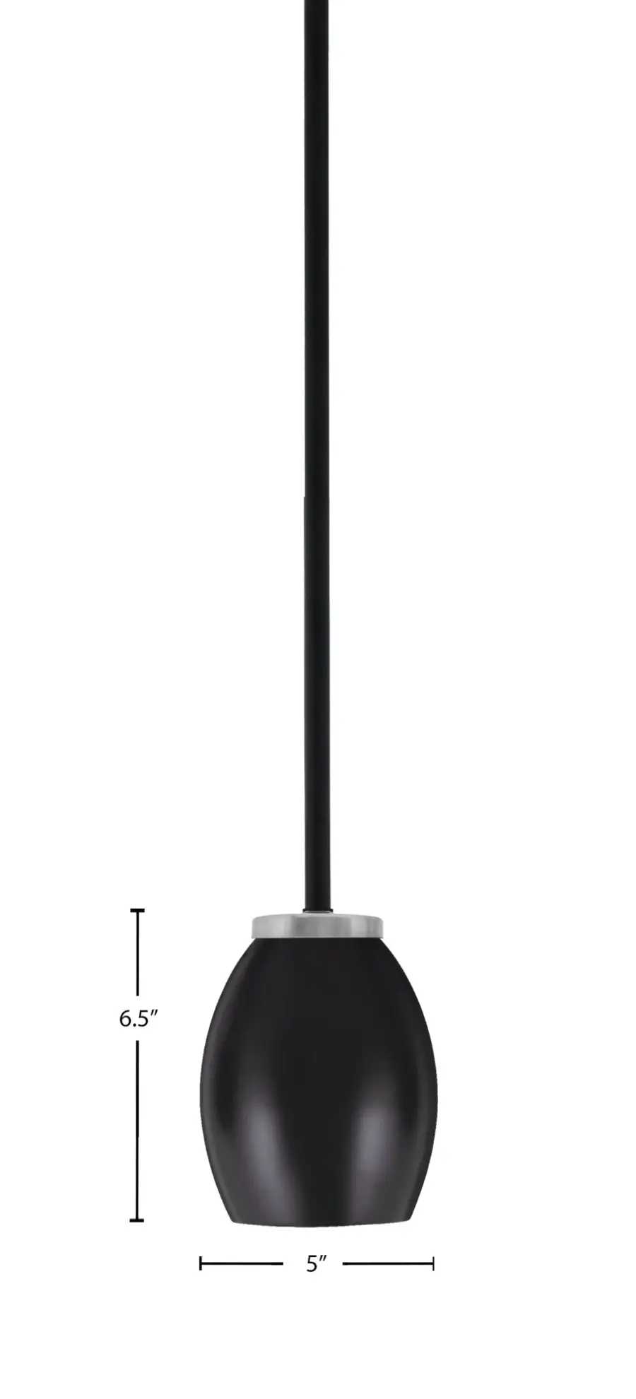 Sandia 1 Light Stem Mini Pendant in Matte Black & Graphite - Image 2