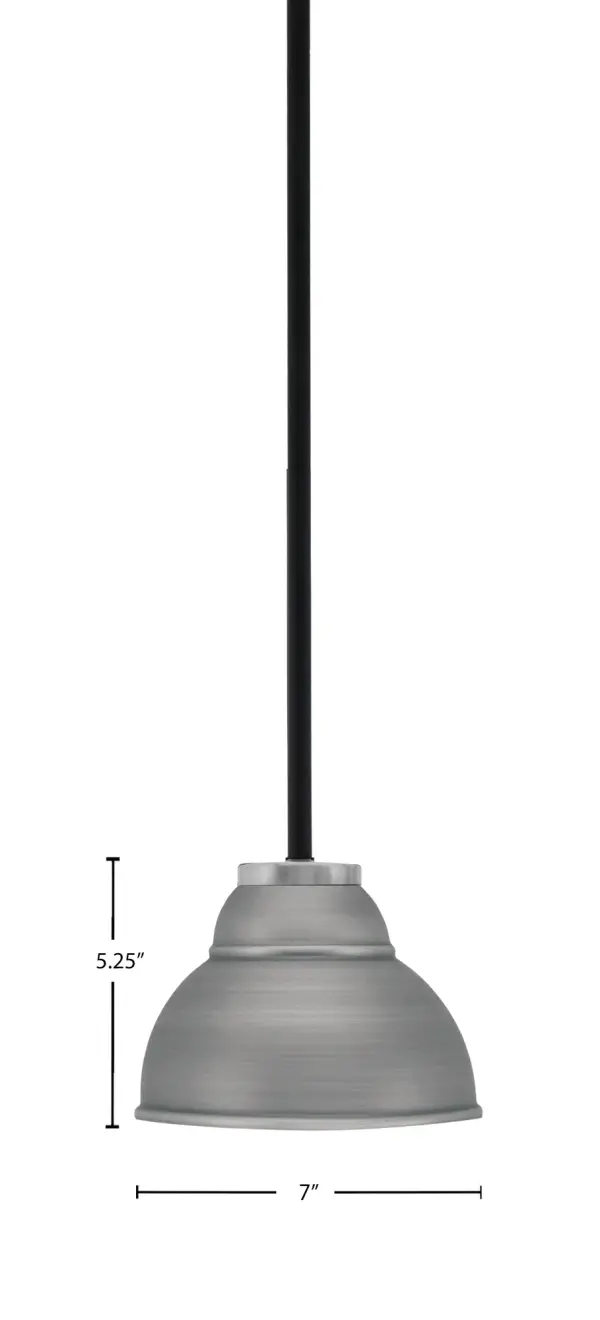 Sandia 1-Light Mini Pendant in Matte Black & Graphite - Image 2