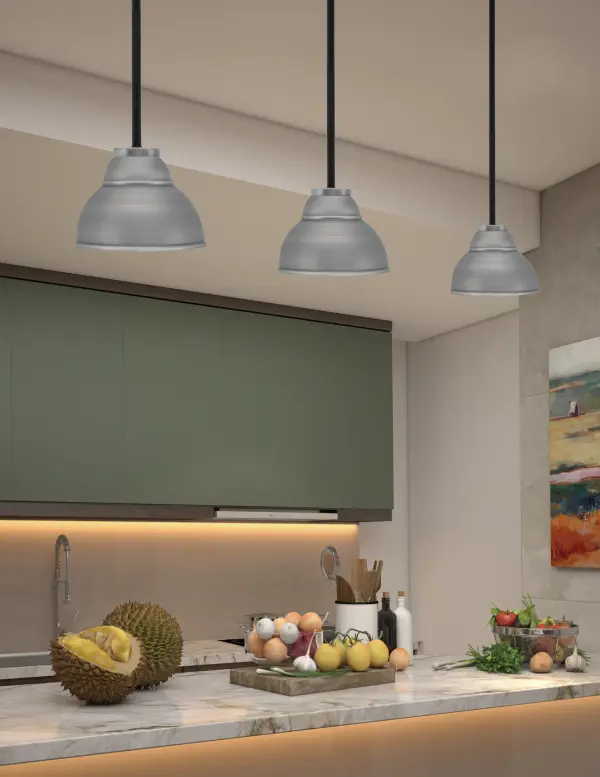Sandia 1-Light Mini Pendant in Matte Black & Graphite - Image 3