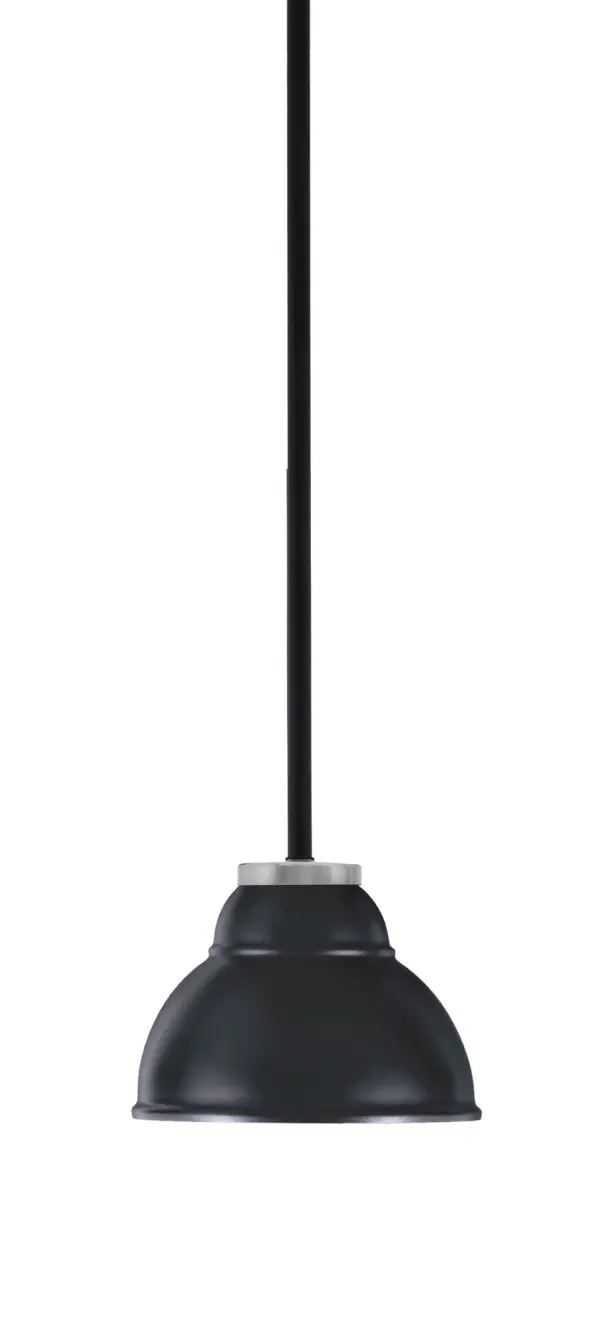 Sandia 1 Light Stem Mini Pendant in Matte Black & Graphite - Image 1