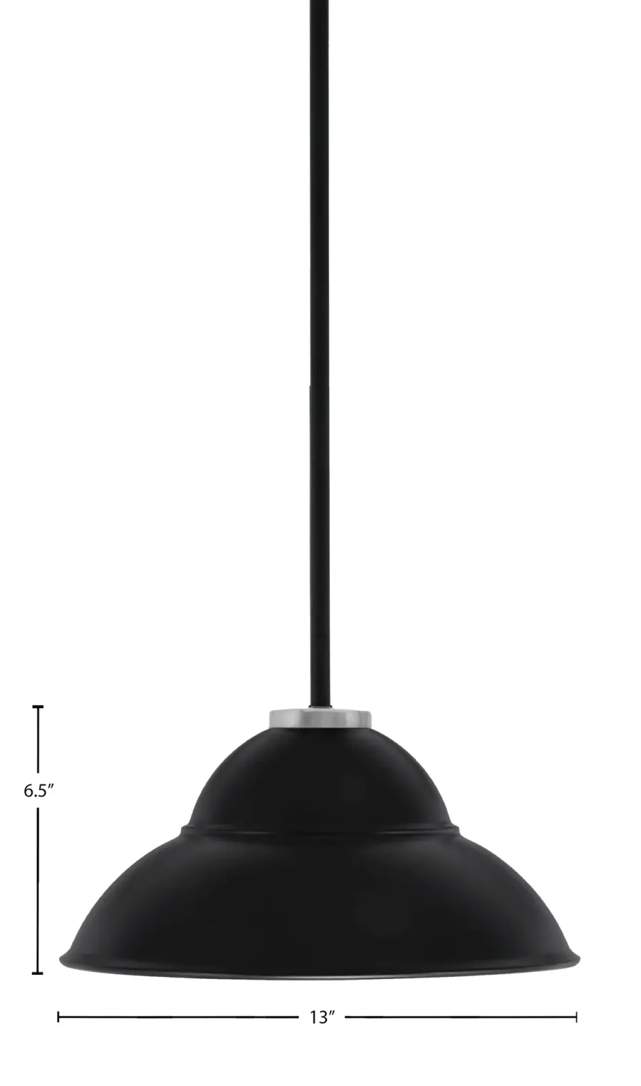 Sandia 1 Light Stem Pendant with Double Bubble Shade - Image 2