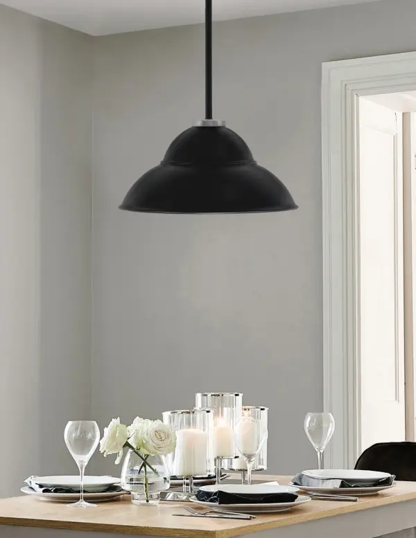 Sandia 1 Light Stem Pendant with Double Bubble Shade - Image 3