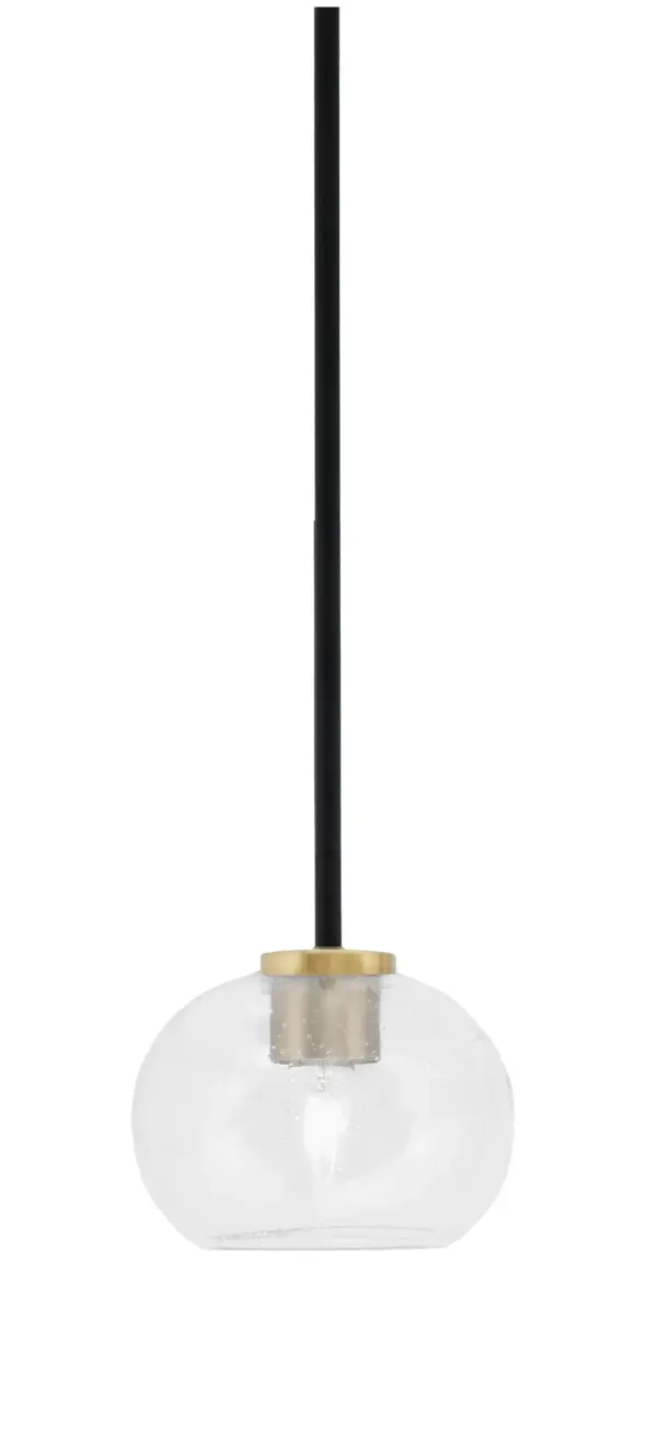 Sandia 1 Light Mini Pendant with Clear Bubble Glass - Image 1
