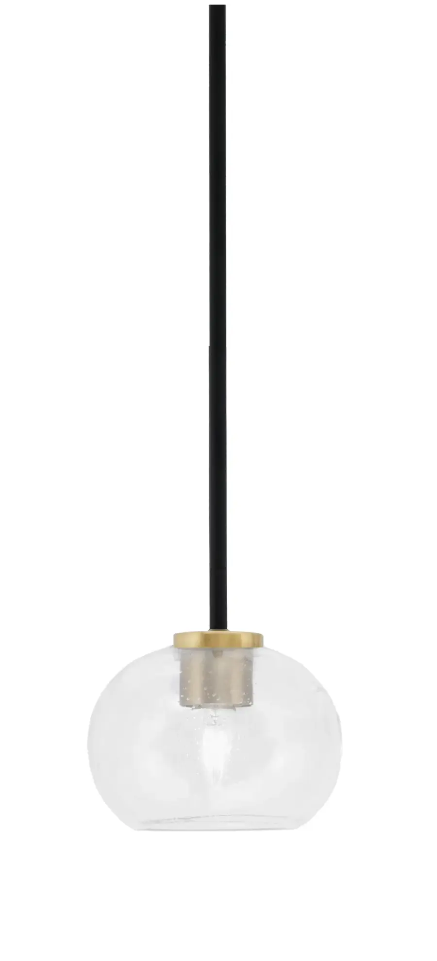 Sandia 1 Light Mini Pendant with Clear Bubble Glass - Image 1
