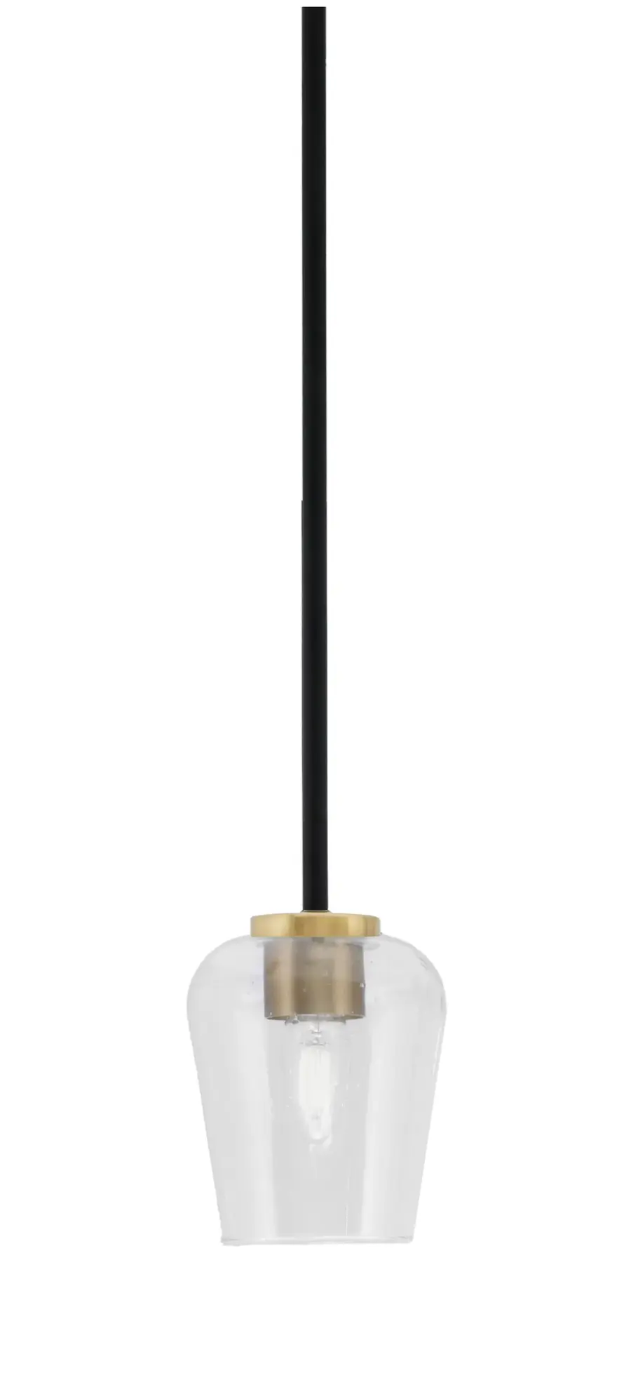 Sandia 1 Light Mini Pendant with Clear Bubble Glass - Image 1