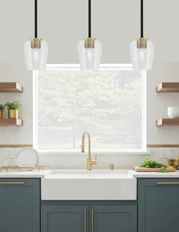 Sandia 1 Light Mini Pendant with Clear Bubble Glass - Image 3