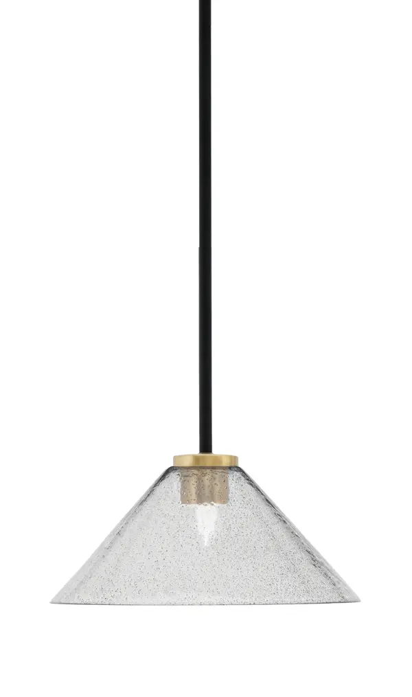Sandia 1 Light Stem Mini Pendant with Smoke Bubble Glass - Image 1