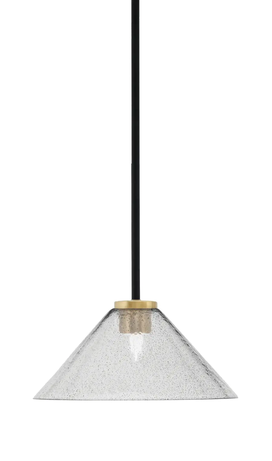 Sandia 1 Light Stem Mini Pendant with Smoke Bubble Glass - Image 1