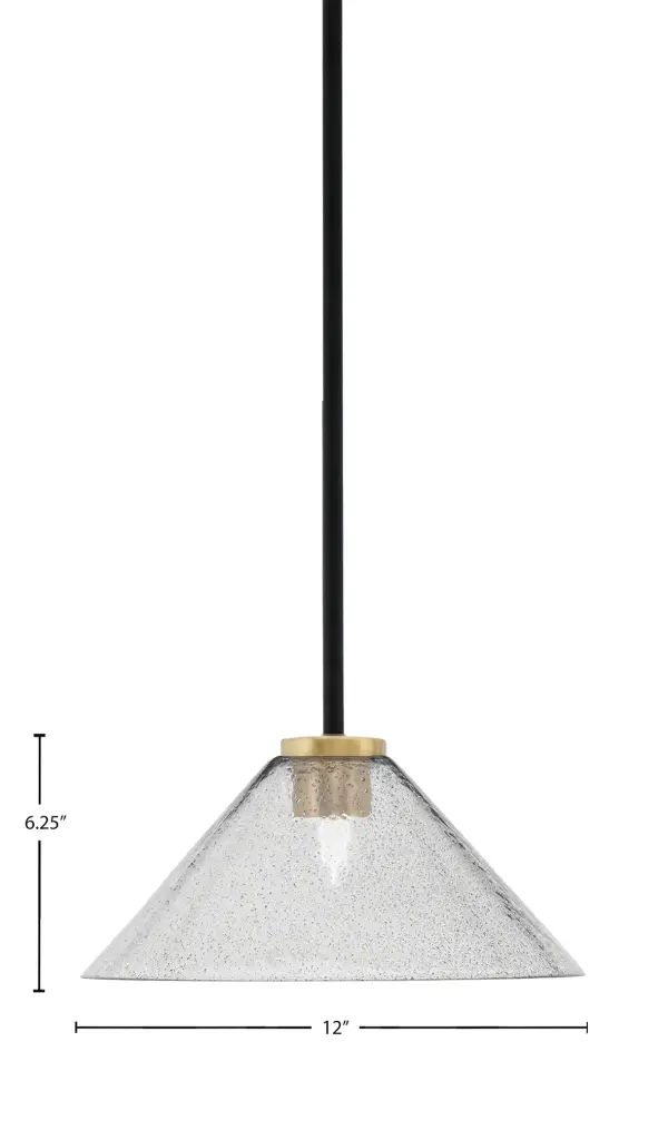 Sandia 1 Light Stem Mini Pendant with Smoke Bubble Glass - Image 2