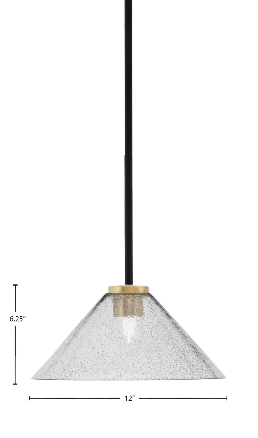 Sandia 1 Light Stem Mini Pendant with Smoke Bubble Glass - Image 2