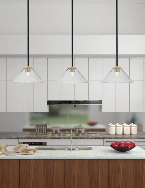 Sandia 1 Light Stem Mini Pendant with Smoke Bubble Glass - Image 3