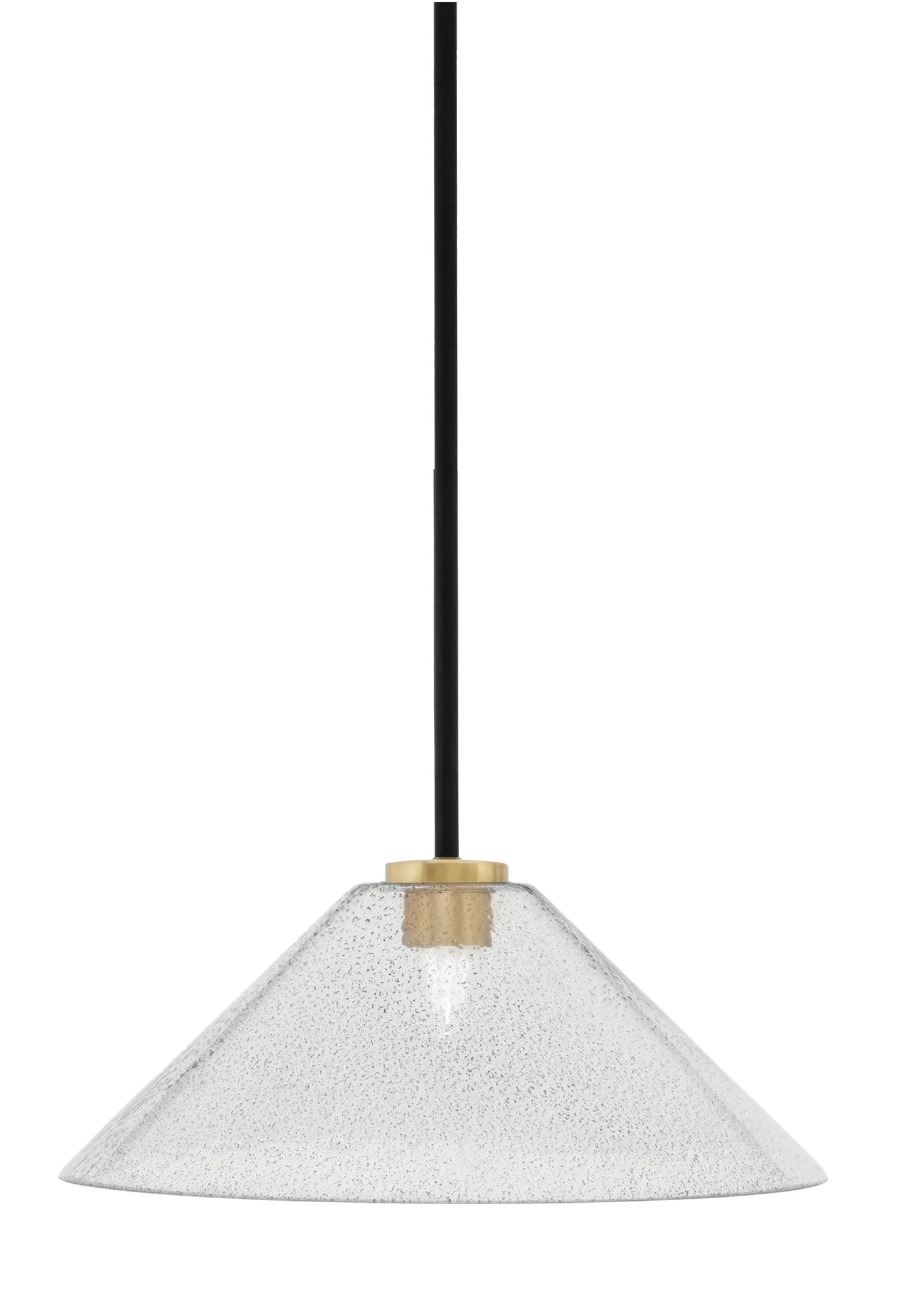 Sandia 1 Light Stem Pendant with Smoke Bubble Glass