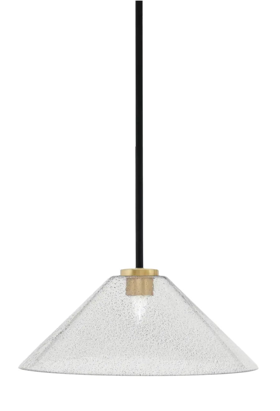 Sandia 1 Light Stem Pendant with Smoke Bubble Glass - Image 1