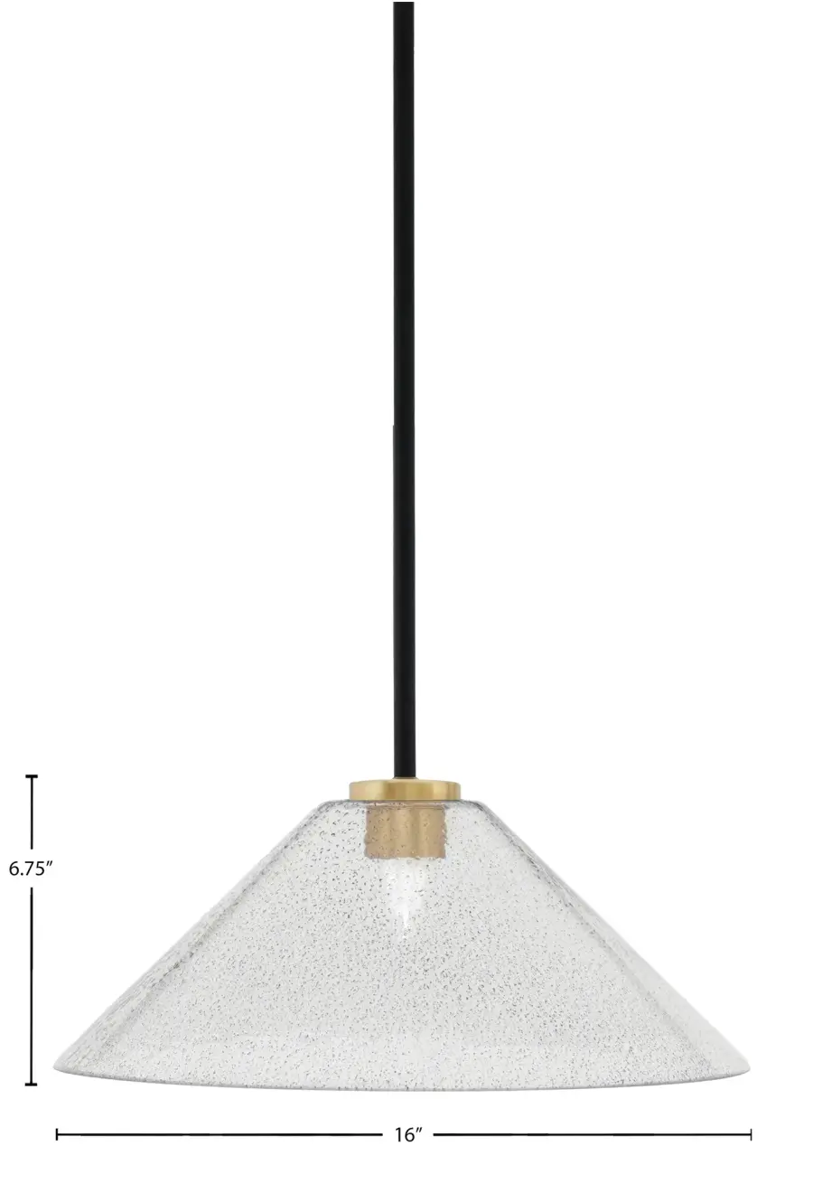 Sandia 1 Light Stem Pendant with Smoke Bubble Glass - Image 2