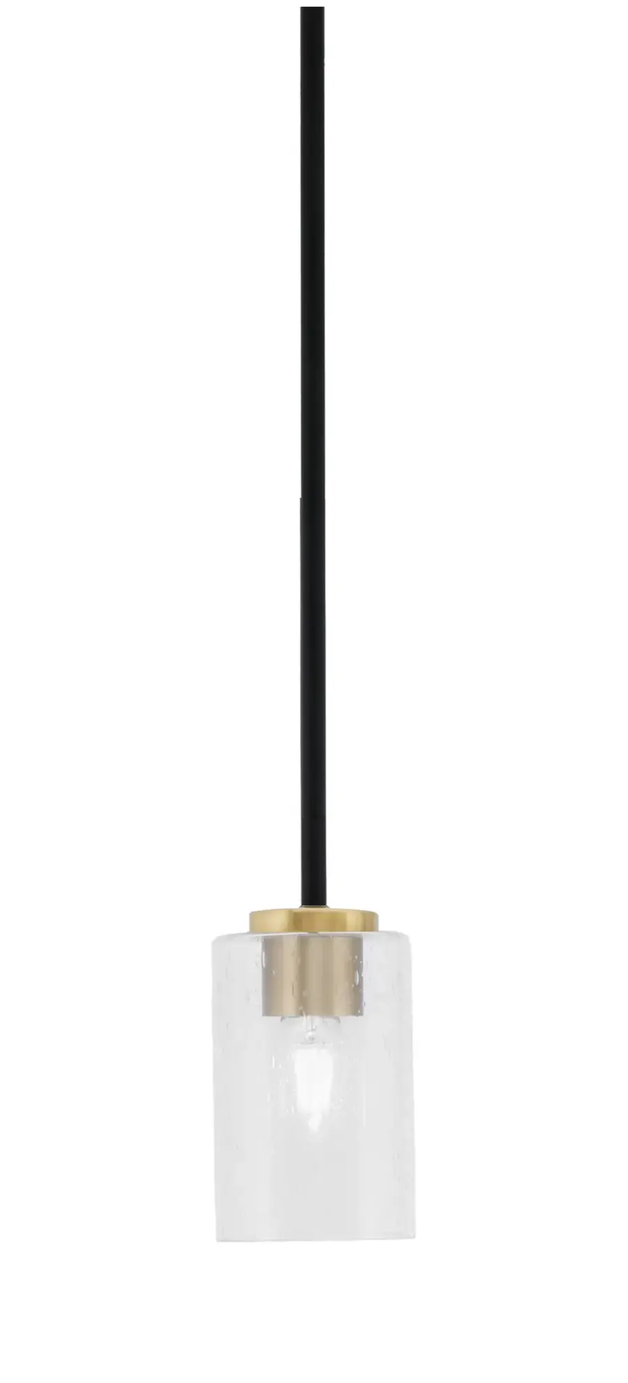 Sandia 1 Light Mini Pendant with Clear Bubble Glass - Image 1