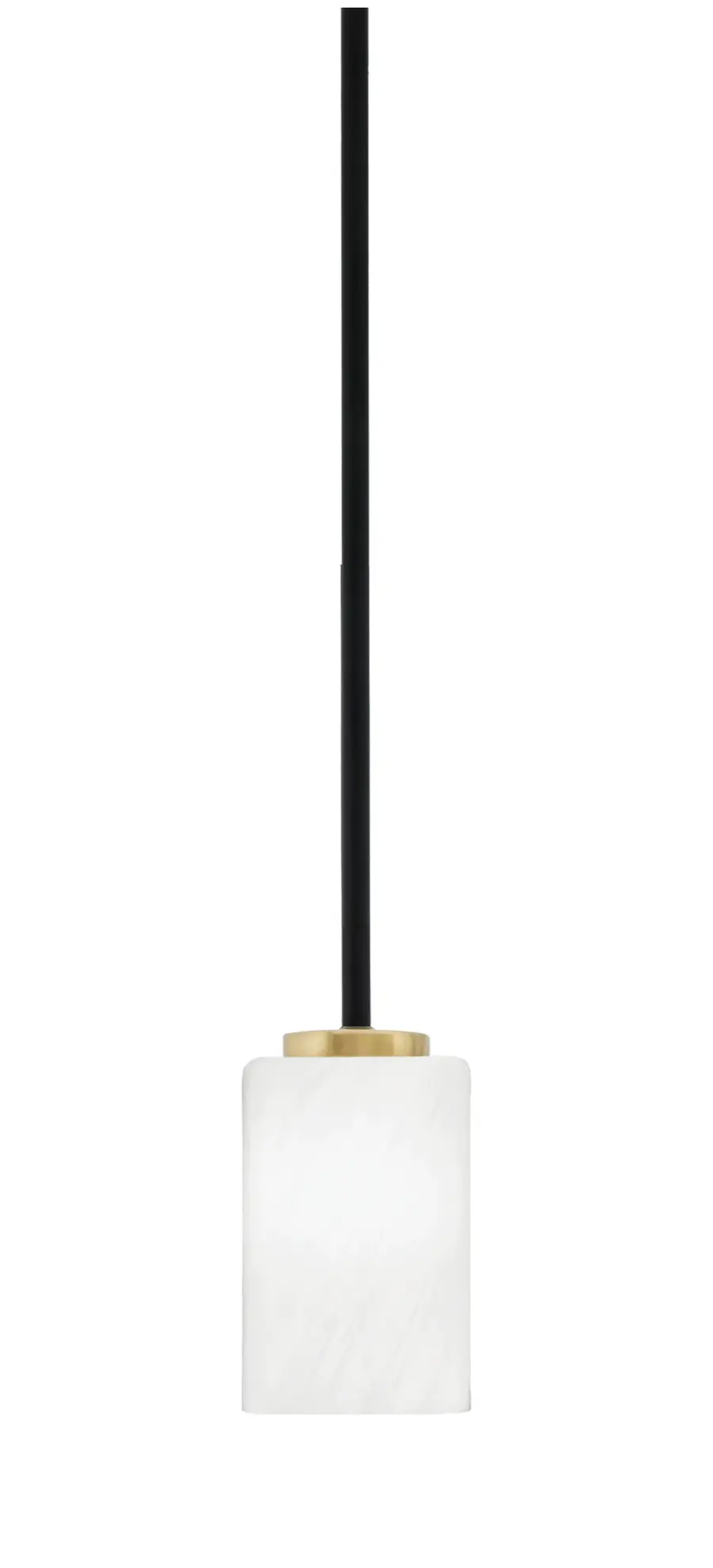 Sandia 1 Light Mini Pendant with White Marble Glass - Image 1